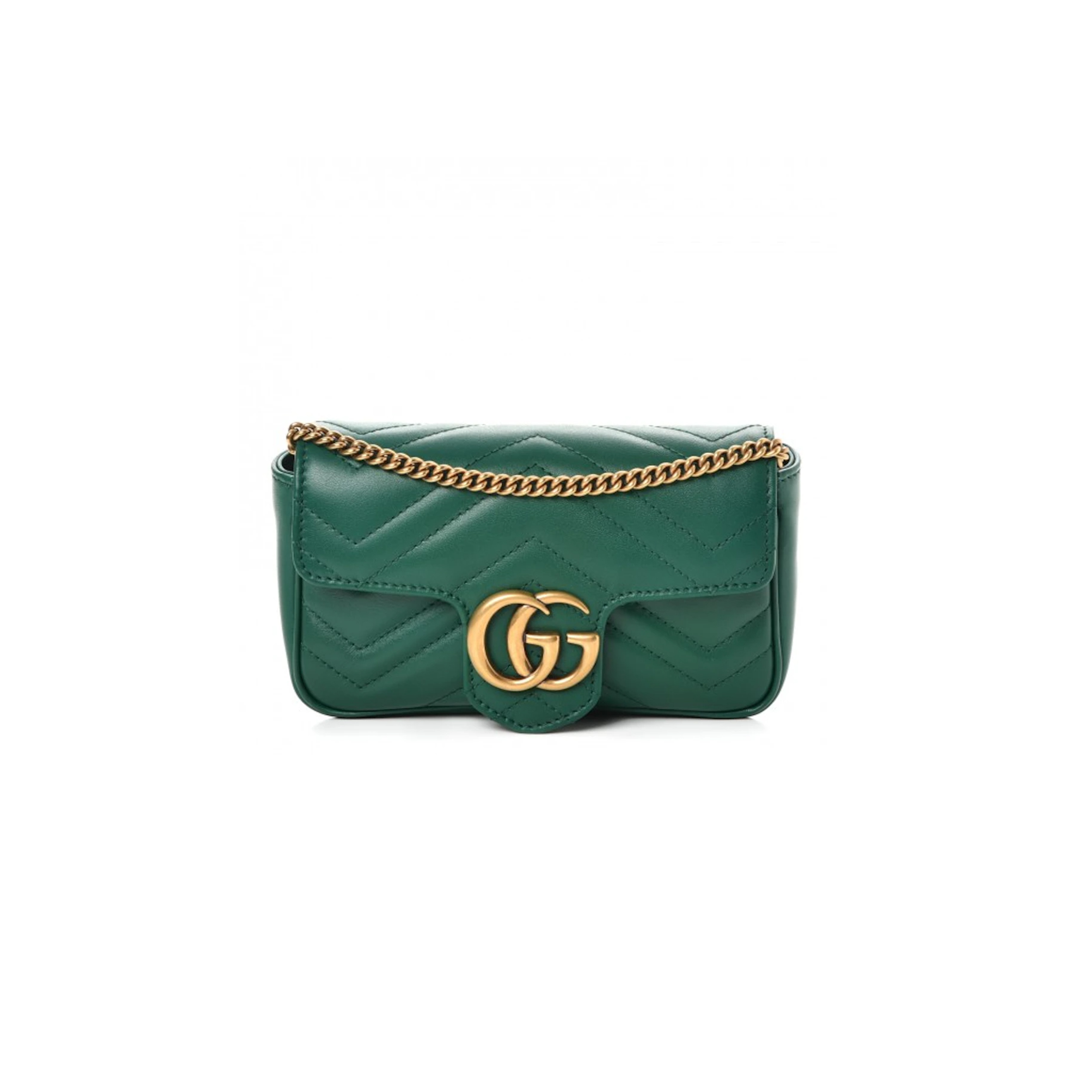 g*u*i gg marmontmatelasse S*per mini emerald green 476433 dsvrt 3120 (16.5*10*5cm)